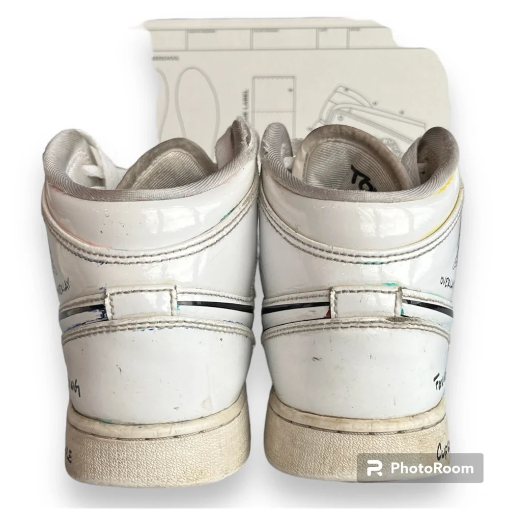 Nike Jordan 1 Mid Schematic (GS) Kids DQ1864-100 Size 5.5Y